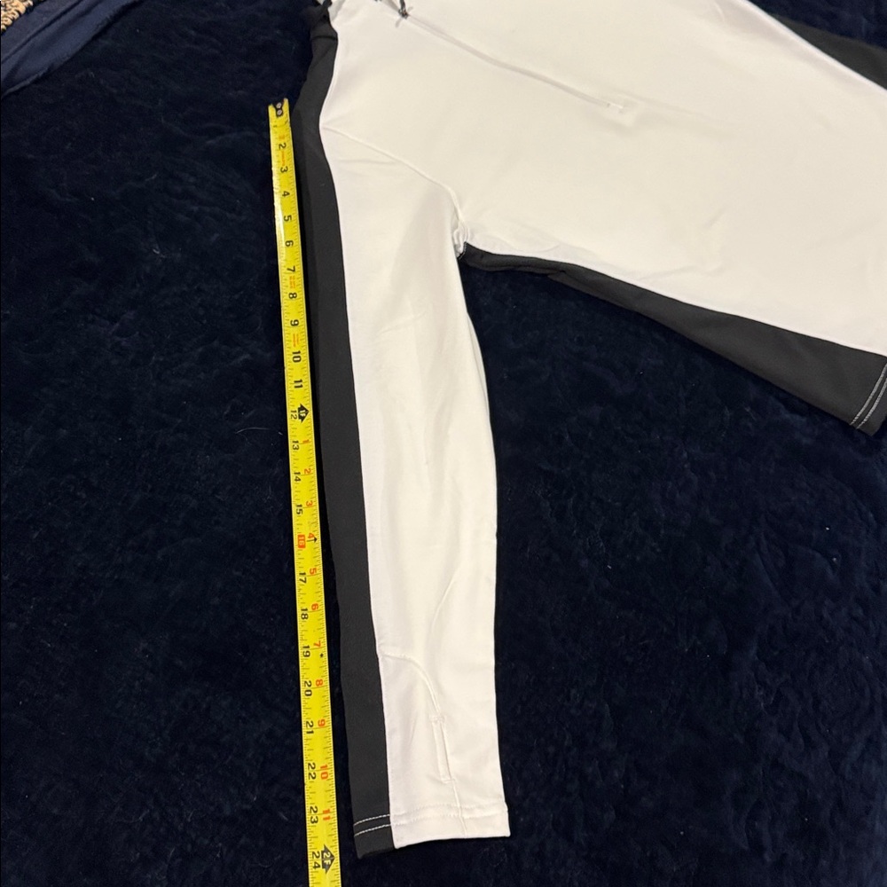 White and Black Long Sleeve Athletic Top - Picture 13 of 16